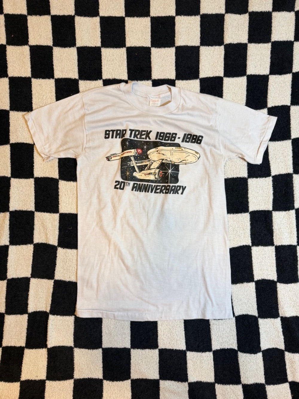 vintage 1986 star trek anniversary shirt stedman 50/50 size medium
